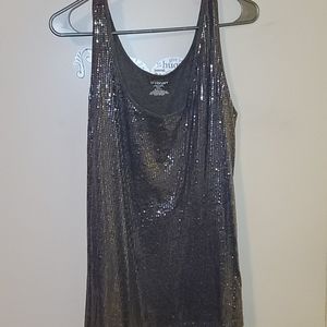 Lane bryant silver sequence tank